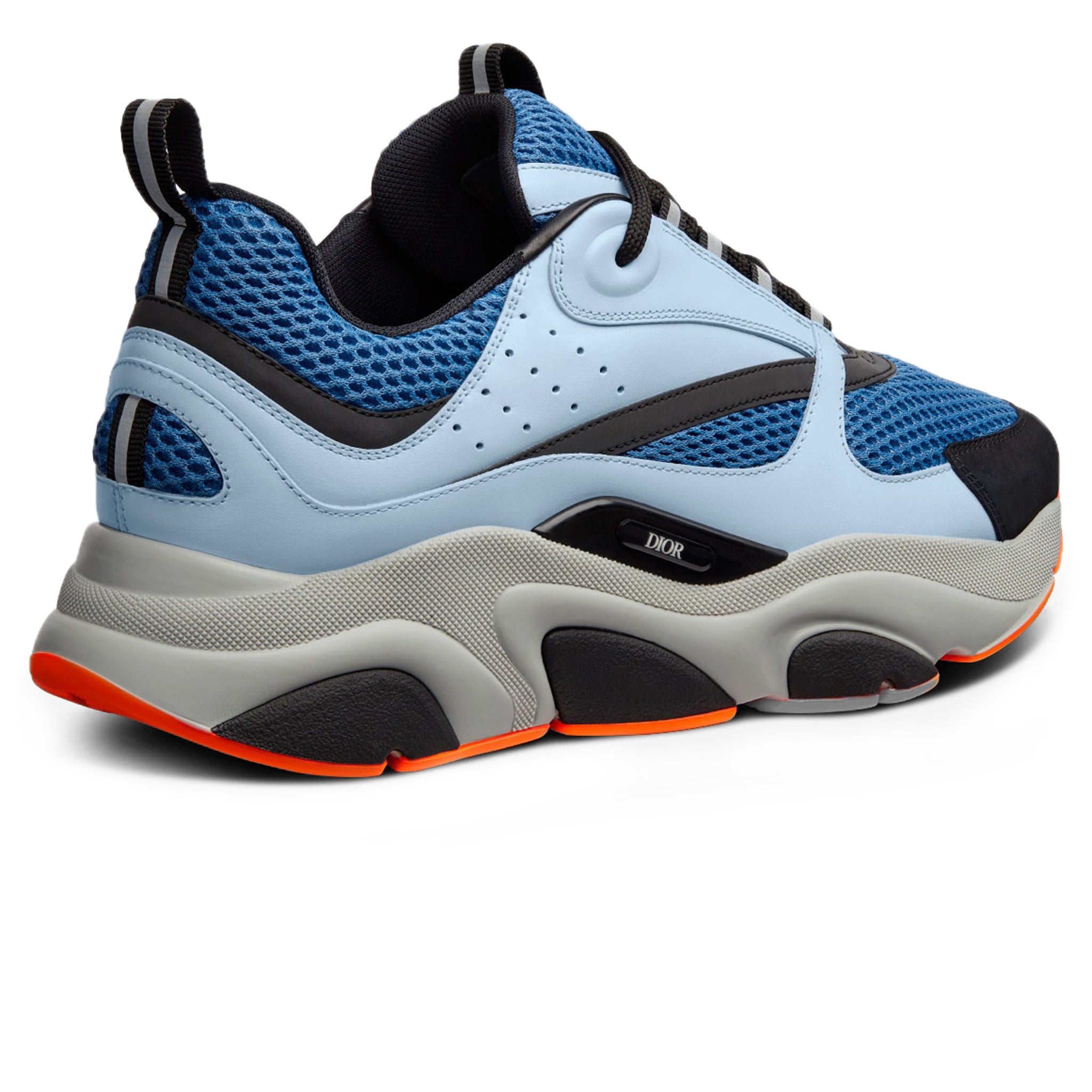 Back Side View of Dior B22 Blue Grey Calfskin Trainer 3SN231YRK H568